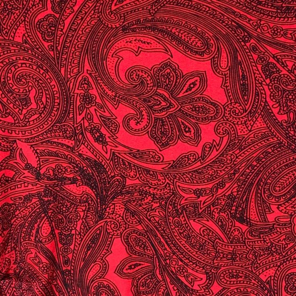 Lauren Ralph Lauren Parlor Red/Black Paisley Print - Picture 9 of 11